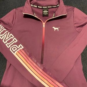 PINK Half Zip Pull Over